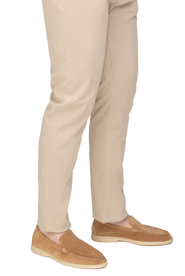 Cesare di Napoli men's sand-colored suede loafers with flexible soles 172139 - photo 2