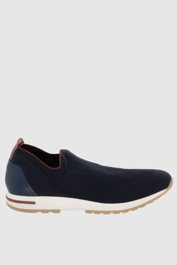 Loro Piana slip-ons dark blue knitted with leather back 172195 - photo 1