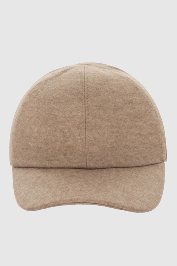 Loro Piana beige men's cashmere and natural fur cap 172219 - photo 1