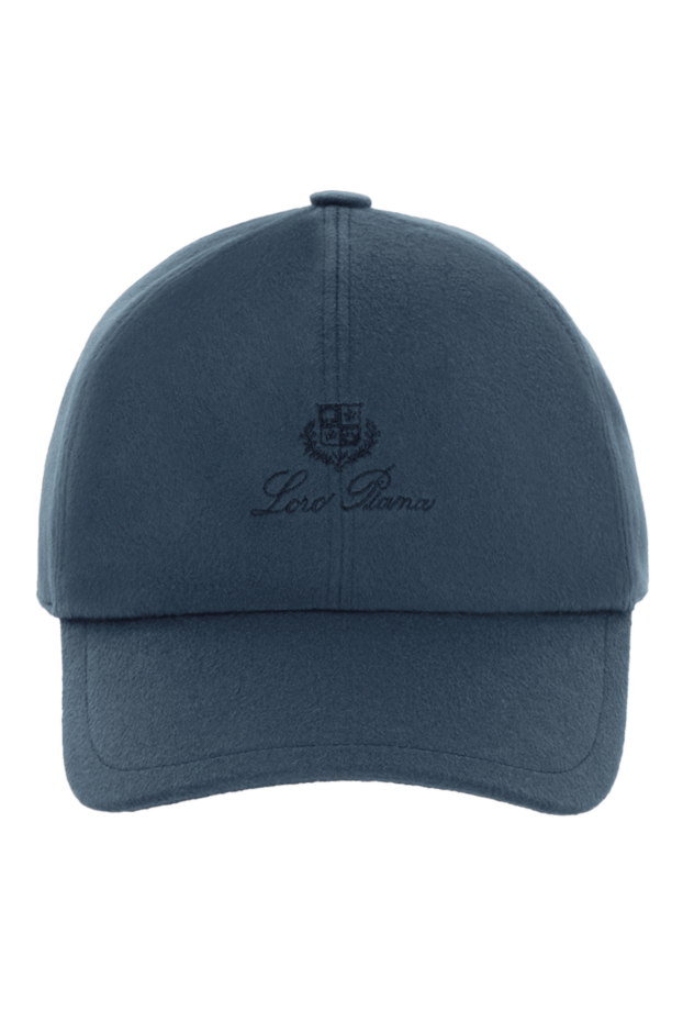 Loro Piana blue cashmere cap with contrasting embroidered logo for men 172220 - photo 1