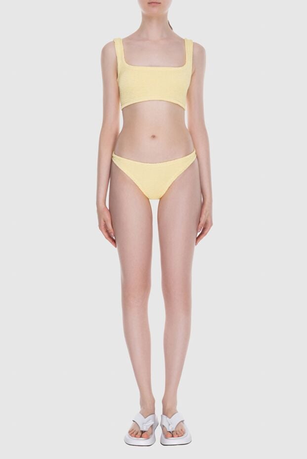 Hunza G lemon colored square neck bikini with textured trim 172235 - photo 2
