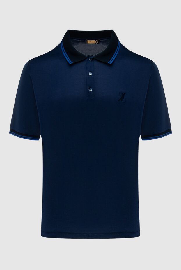 Zilli man cotton and silk polo blue for men buy with prices and photos 172272 - photo 1