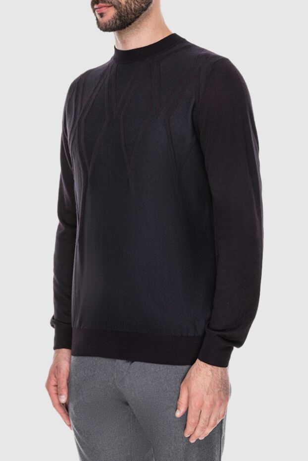 Zilli purple sweater with textured pattern decoration men's 172290 - photo 3