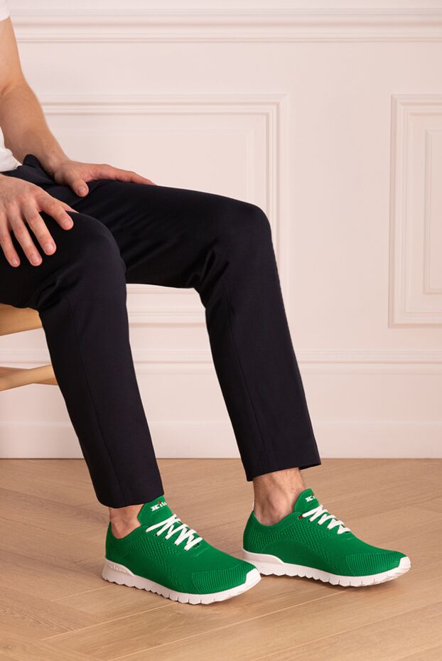 Kiton man green textile sneakers for men 172302 - photo 2