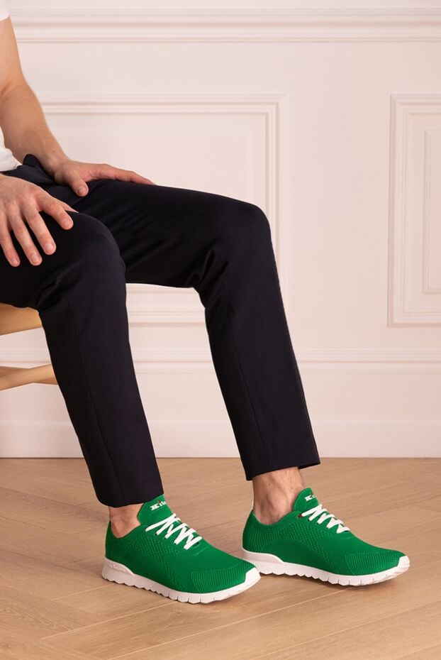 Kiton кросівки з текстилю зелені чоловічі 172302 - фото 2