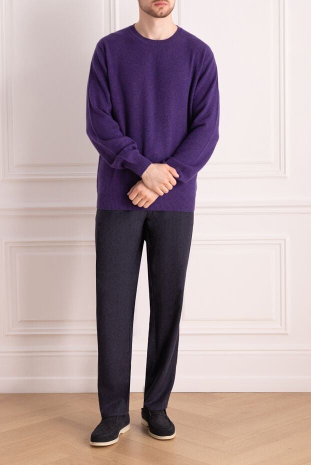 Stefano Ricci purple cashmere jumper for men 172312 - photo 2