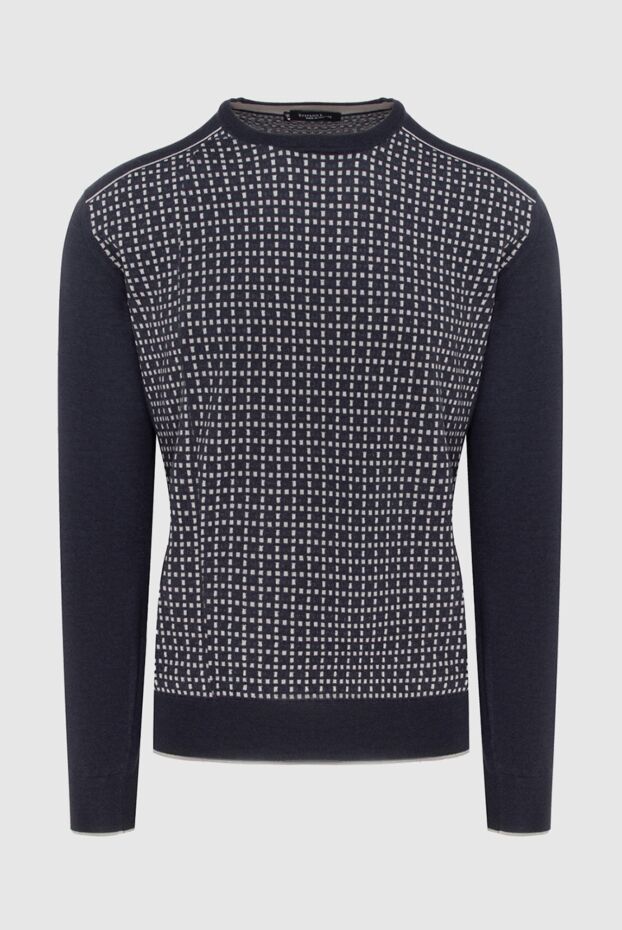 Black cashmere and silk jumper for men - photo 1