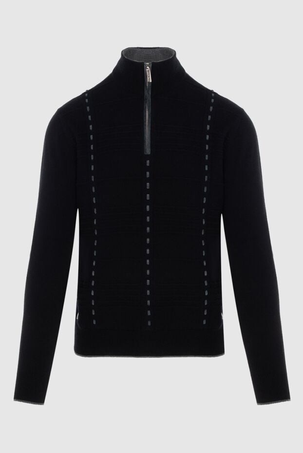 Stefano Ricci black cashmere and suede tee for men 172324 - photo 1