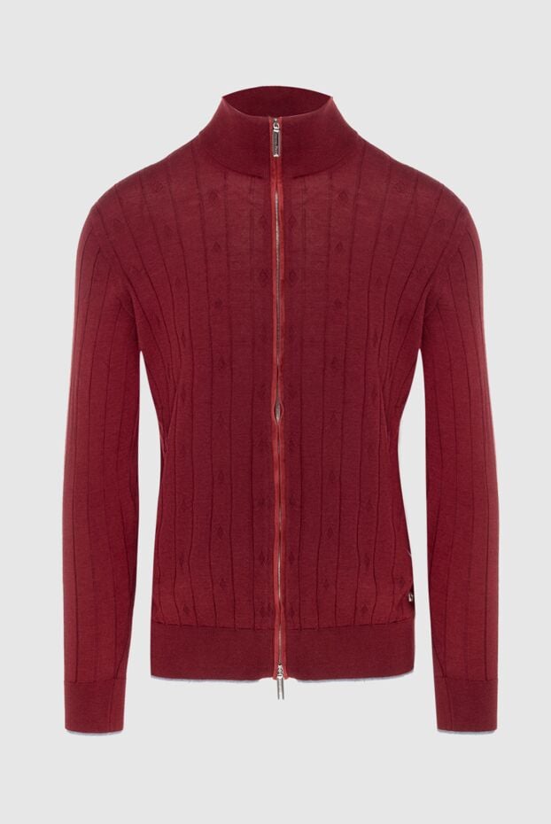 Stefano Ricci burgundy ribbed zippered cardigan 172366 - photo 1