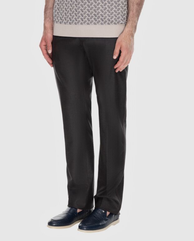 Stefano Ricci brown wool pants for men 172378 - photo 3