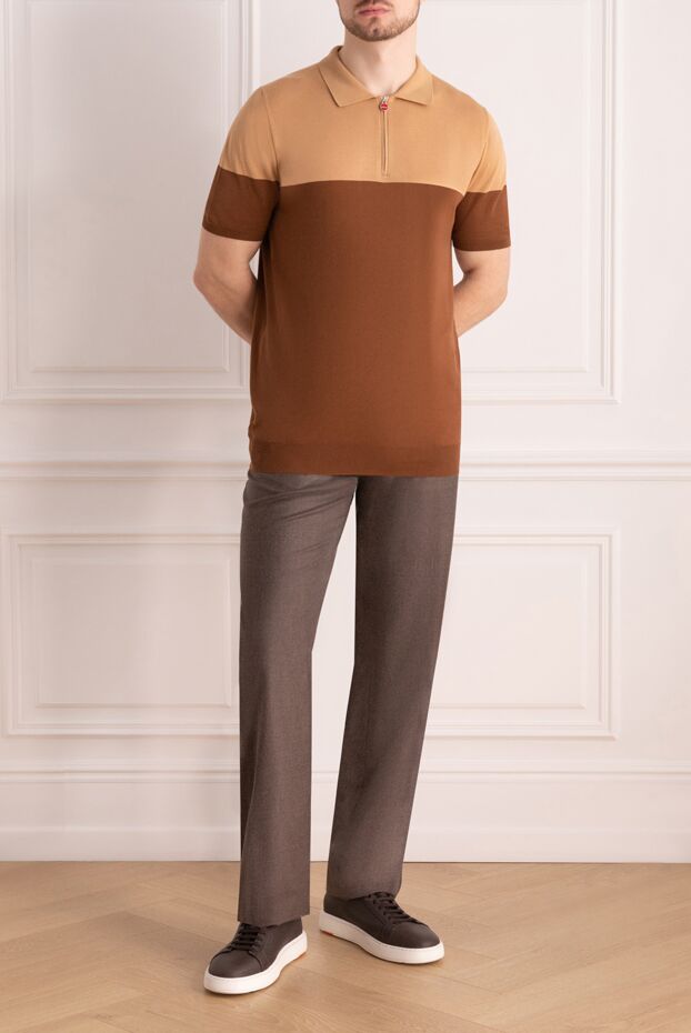 Stefano Ricci brown wool and cotton pants for men 172393 - photo 2
