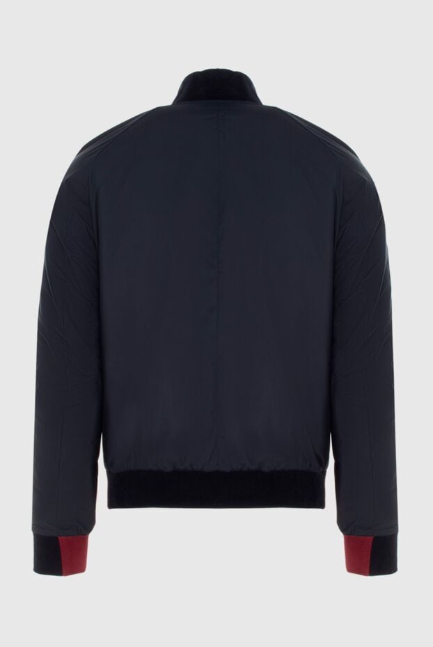 Seraphin men's cashmere and silk jacket with burgundy inserts and a high collar 172463 - photo 2
