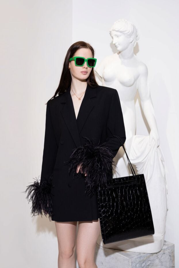 Bottega Veneta sunglasses with wide lenses and glossy green frame 172485 - photo 2