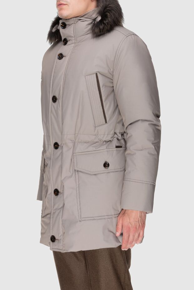 Moorer men's beige parka down jacket with an inner detachable vest 172523 - photo 3