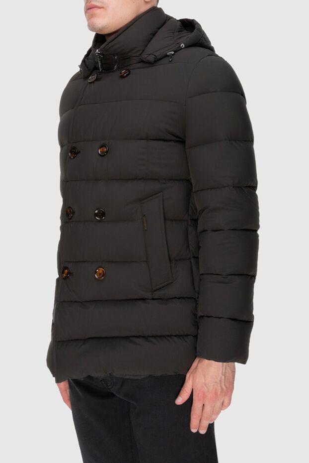 Moorer black down jacket with double-breasted placket and soft matte texture 172525 - photo 3