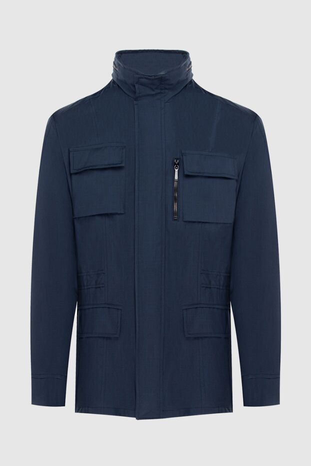 Moorer man wool and silk jacket blue for men buy with prices and photos 172543 - photo 1