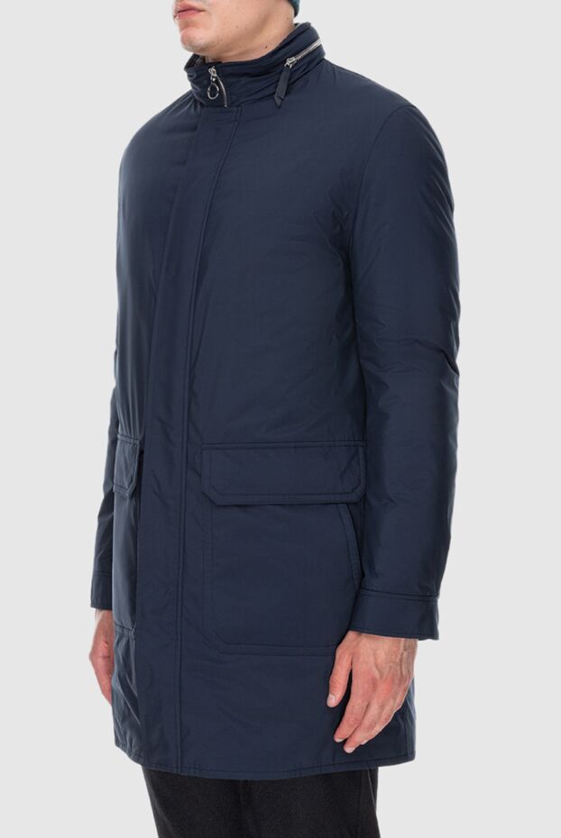Seraphin men's blue zip up parka with hood 172559 - photo 3