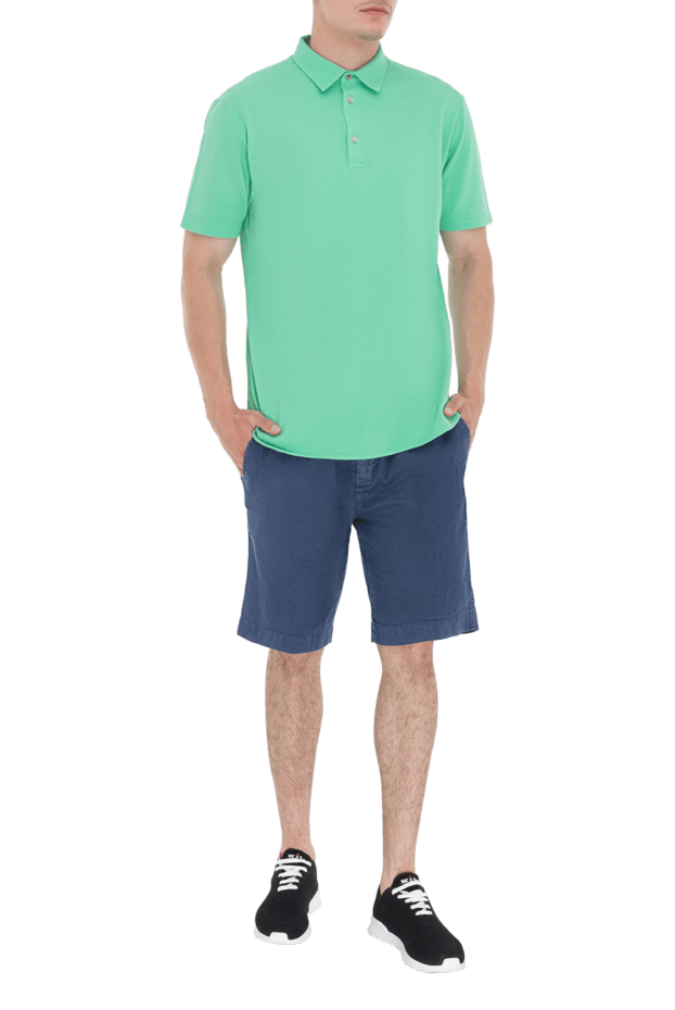 Loro Piana men's mint green cotton polo shirt with buttons (markdown) 195457 - photo 2