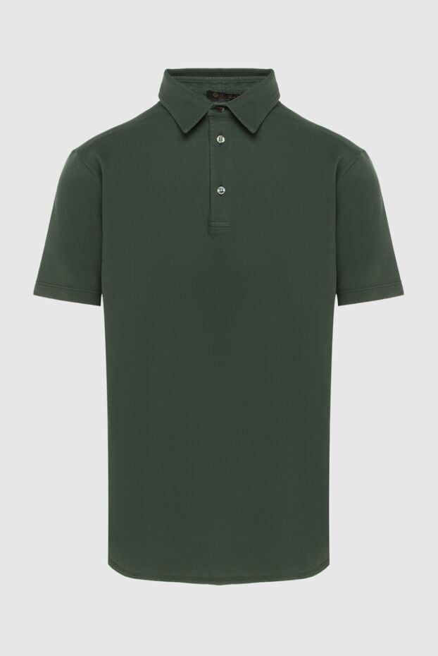Loro Piana dark green cotton polo shirt with a classic fit and buttons (markdown) 195755 - photo 1