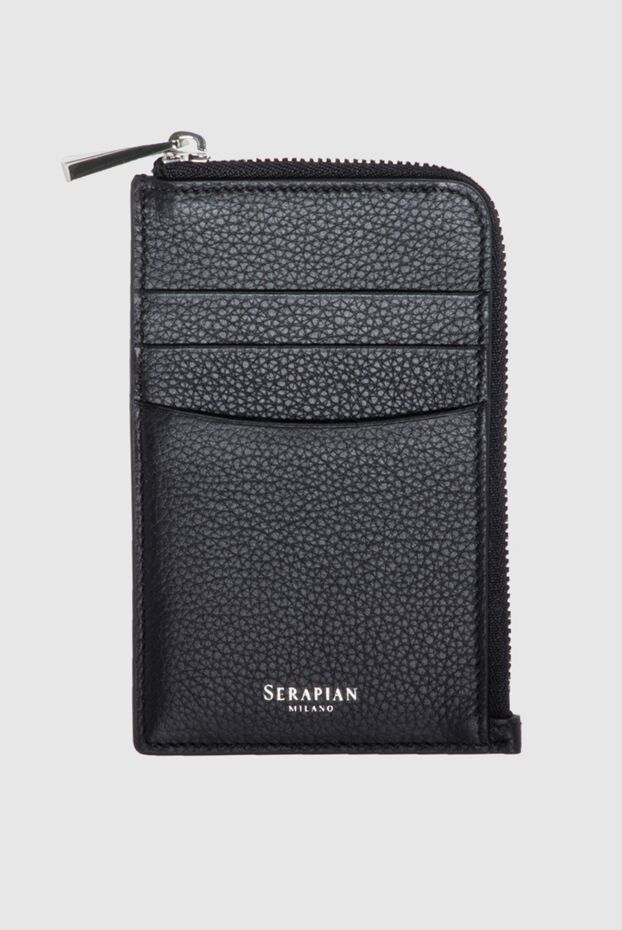 Serapian man business card holder made of genuine leather black for men buy with prices and photos 172588 - photo 1