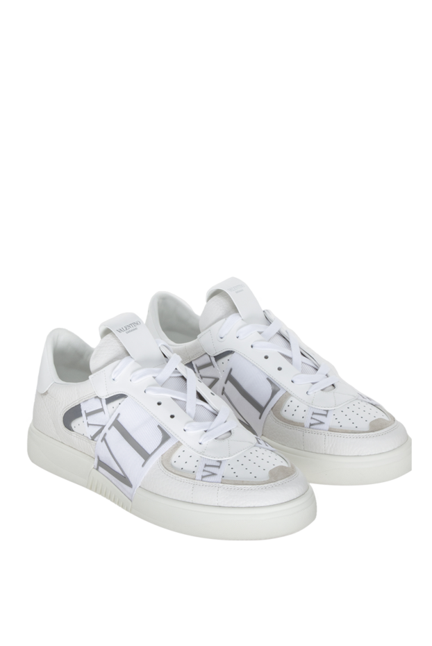 Valentino white leather sneakers with perforations and rubber welt 172631 - photo 3