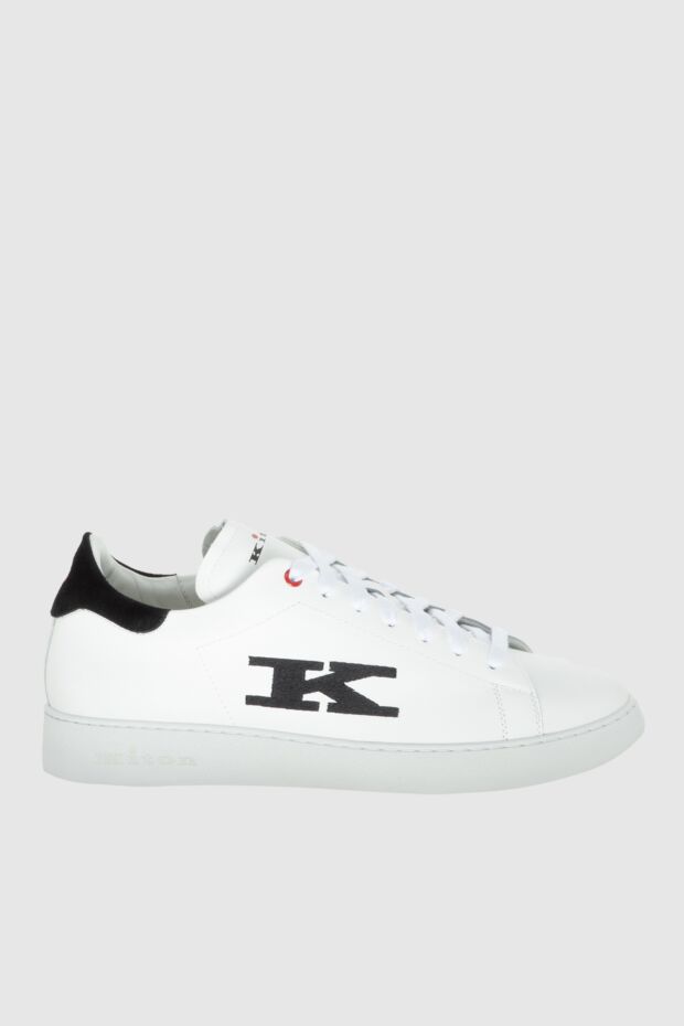 Kiton man white leather sneakers for men 172695 - photo 1