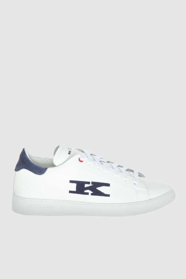 Kiton man white leather sneakers for men 172699 - photo 1