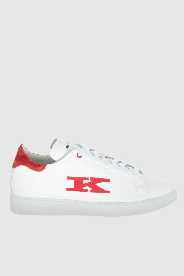 Kiton man white leather sneakers for men 172700 - photo 1