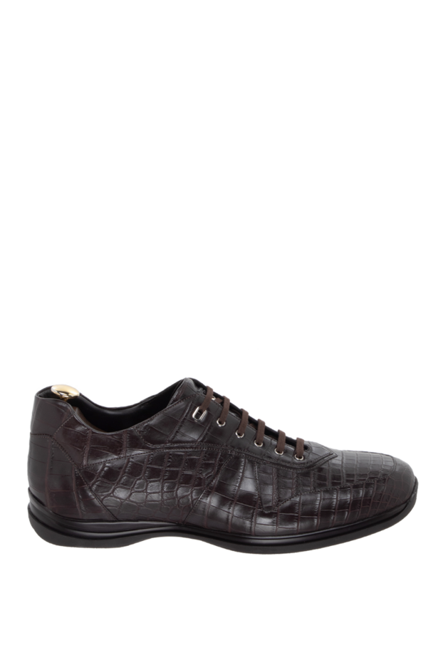 Stefano Ricci brown alligator leather snickers for men 172732 - photo 1