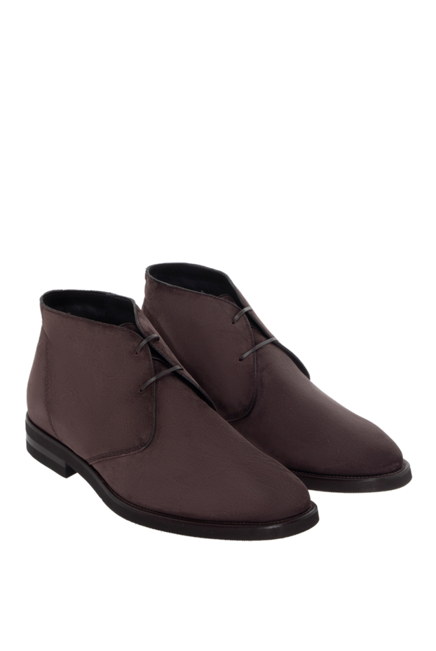 Stefano Ricci dark brown soft suede boots with a thin sole 172740 - photo 3