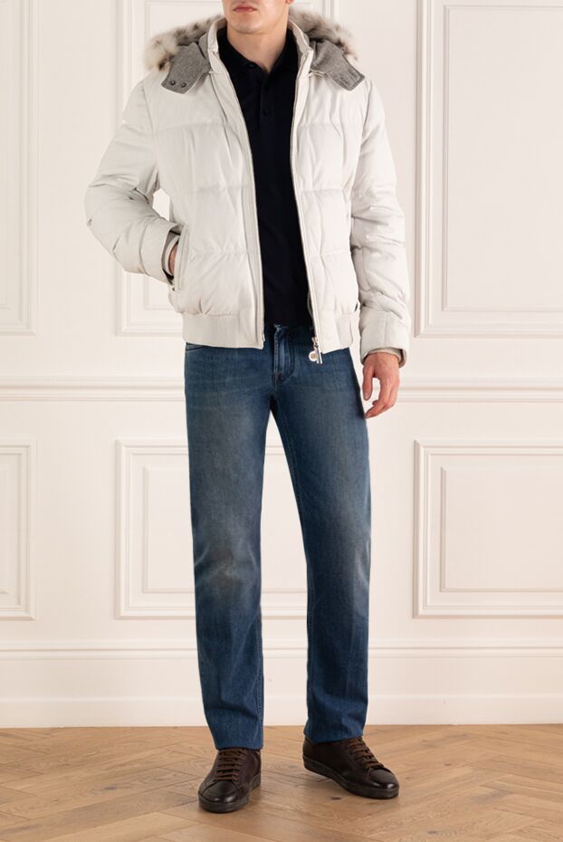 Stefano Ricci jacket made of genuine leather and fur white for men 172745 - photo 3
