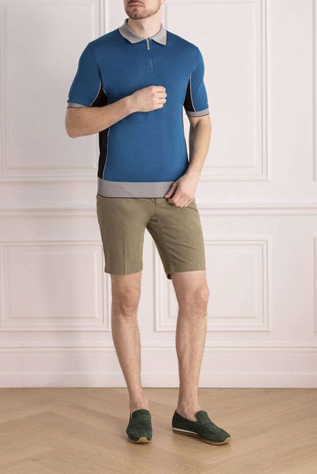 PT01 (Pantaloni Torino) man green cotton and elastane shorts for men buy with prices and photos 172807 - photo 2