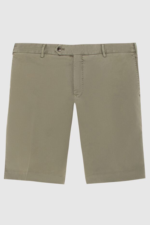 PT01 (Pantaloni Torino) мужские шорты из хлопка и эластана зеленые купить с ценами и фото 172813 - фото 1