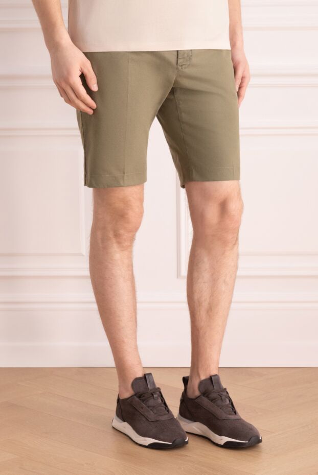 PT01 (Pantaloni Torino) men's versatile olive cotton shorts 172813 - photo 3