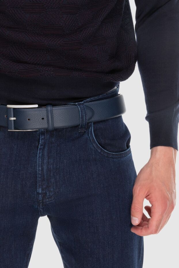 Cesare di Napoli man leather belt blue for men buy with prices and photos 172815 - photo 2