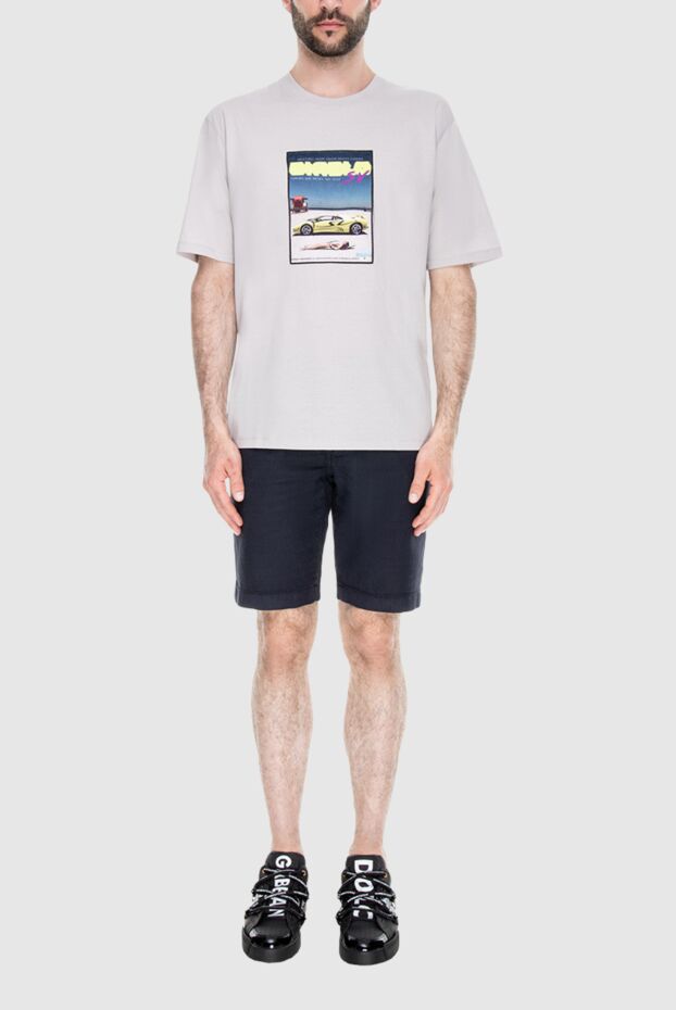Limitato мужские футболка из хлопка бежевая мужская купить с ценами и фото 172821 - фото 2