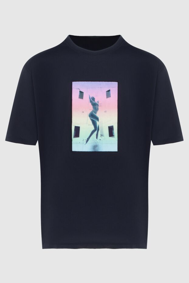 Limitato мужские футболка из хлопка синяя мужская купить с ценами и фото 172825 - фото 1