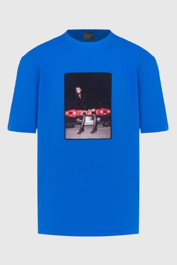 Limitato мужские футболка из хлопка синяя мужская купить с ценами и фото 172827 - фото 1