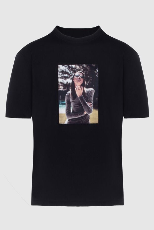 Limitato black cotton t-shirt with conceptual photo print (markdown) 195691 - photo 1