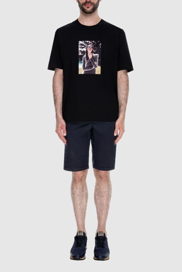 Limitato black cotton t-shirt with conceptual photo print (markdown) 195691 - photo 2