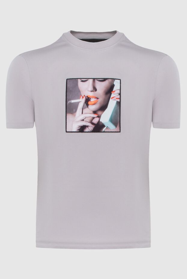 Limitato мужские футболка из хлопка бежевая мужская купить с ценами и фото 172830 - фото 1