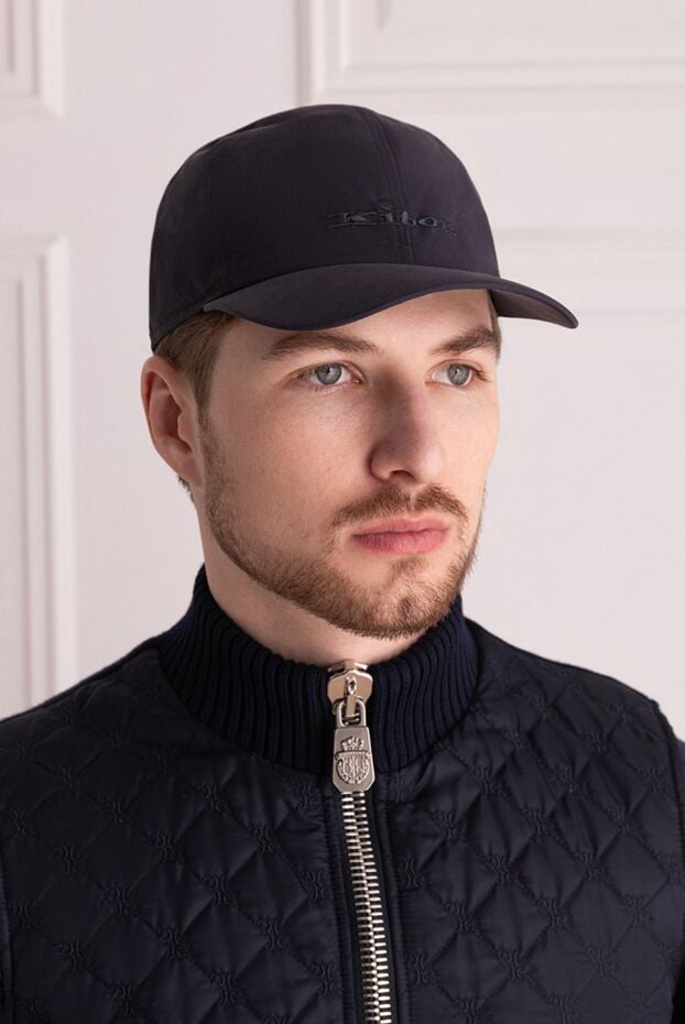 Kiton кепка з бавовни та поліаміду синя чоловіча 172838 - фото 2