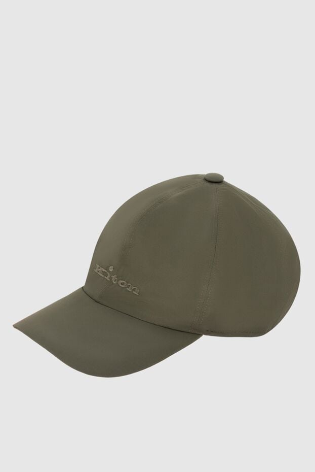 Kiton кепка зелена з вишитим логотипом чоловіча 172844 - фото 3