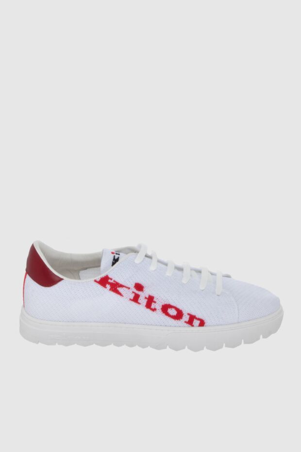 Kiton man white textile sneakers for men 172854 - photo 1