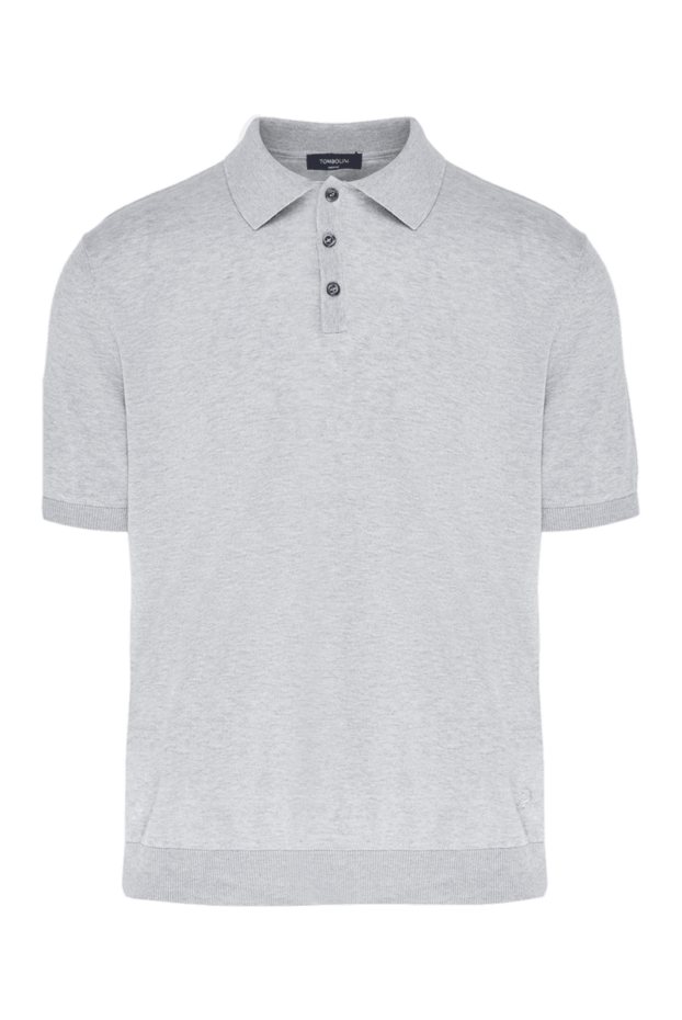 Tombolini man gray cotton and silk polo buy with prices and photos 172858 - photo 1