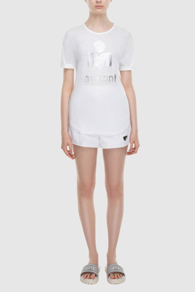 Isabel Marant жіночі футболка з льону біла жіноча купити фото з цінами 172888 - фото 2