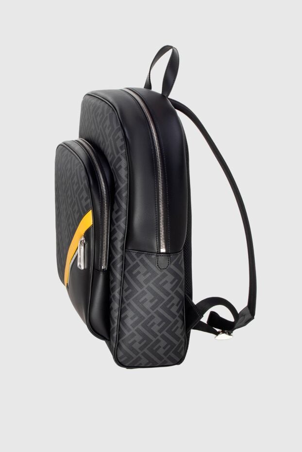 Fendi backpack with monogram coating and yellow insert on the front pocket 172895 - photo 3