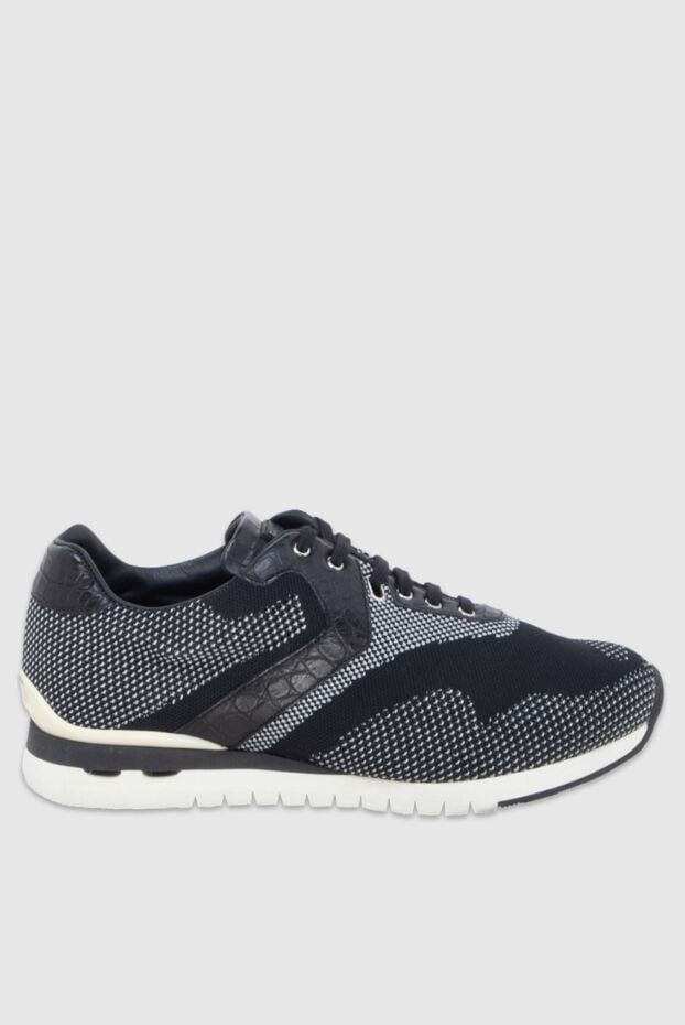 Stefano Ricci men's knit sneakers with crocodile leather inserts 172957 - photo 1