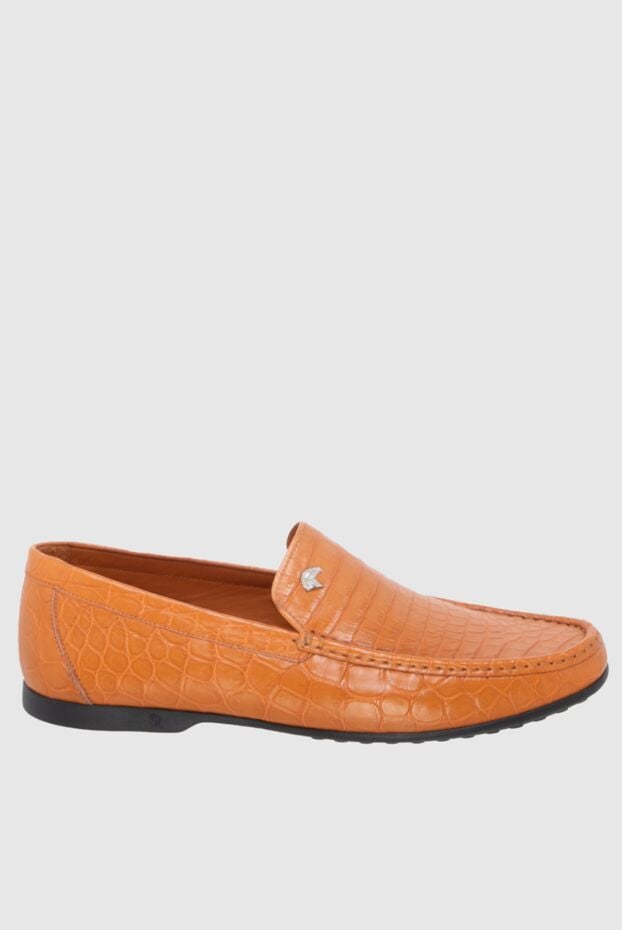 Stefano Ricci men's moccasins of bright orange color made of genuine crocodile leather 172959 - photo 1