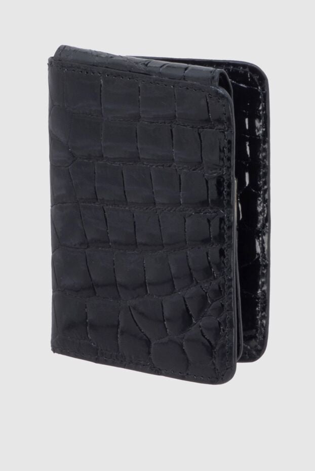 Stefano Ricci black men's business card holder made of genuine crocodile leather 172969 - photo 2